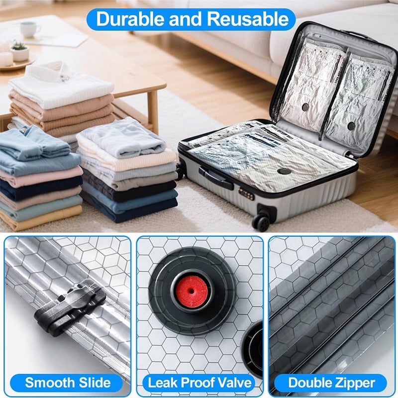 🏆⚡ 50K+ SOLD! Cordless Travel Vacuum Storage Compression Bag