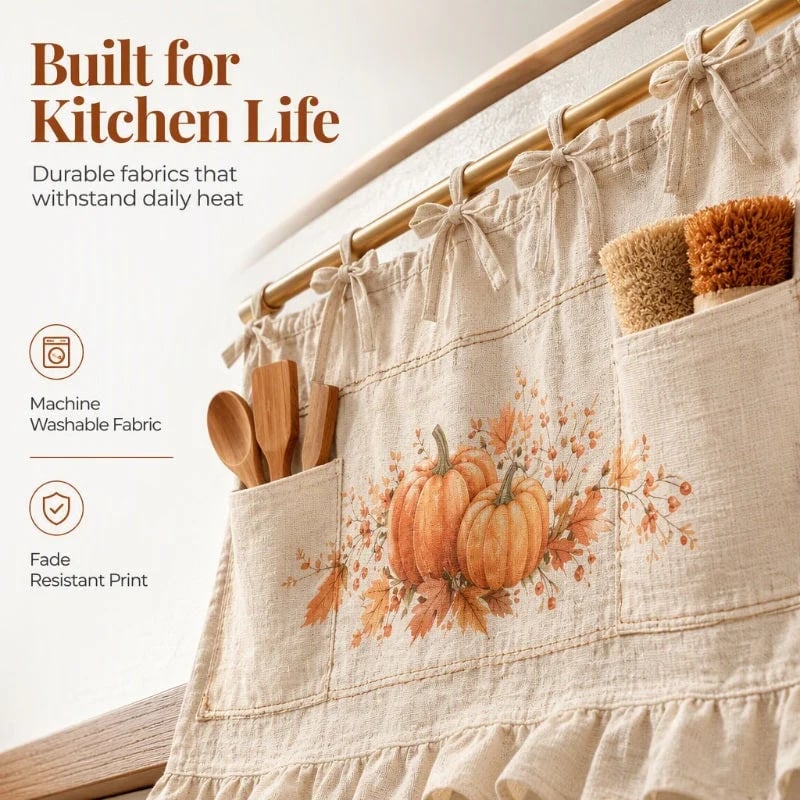 📢📢49% OFF !!⏰Oven Skirt Curtain with Pockets