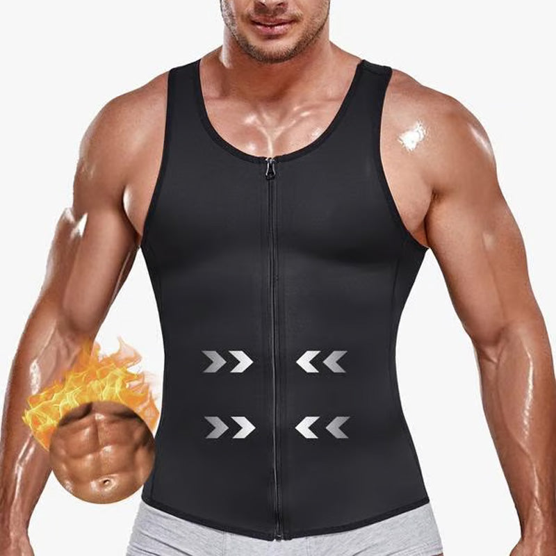 🥳[Hot-Selling ]🎽Men's Abdominal Slimming Zipper Vest
