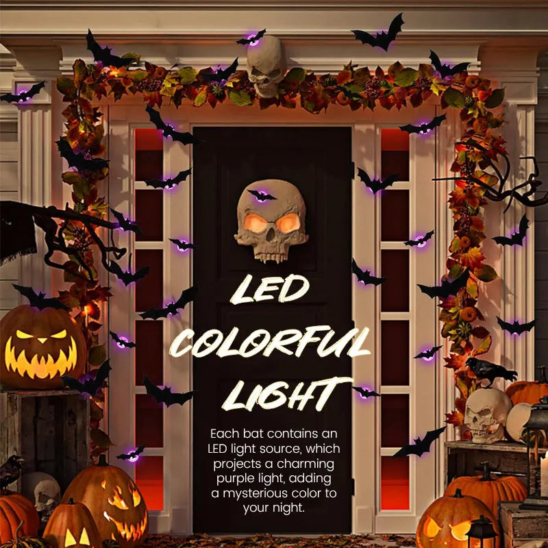 🦇Halloween Special Offer – LED Illuminated 3D Bat Wall Decor