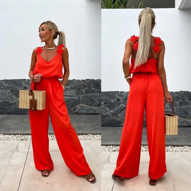 aldorian™-🔥Women's Sleeveless Wide Leg Jumpsuit