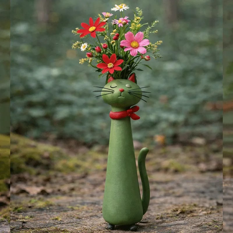 😻Handcrafted Quirky Cat Vase