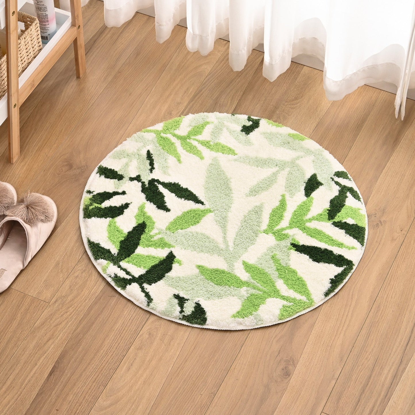 Green Leaves Bath Mat