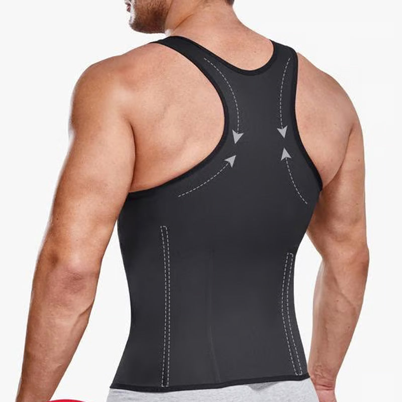 🥳[Hot-Selling ]🎽Men's Abdominal Slimming Zipper Vest