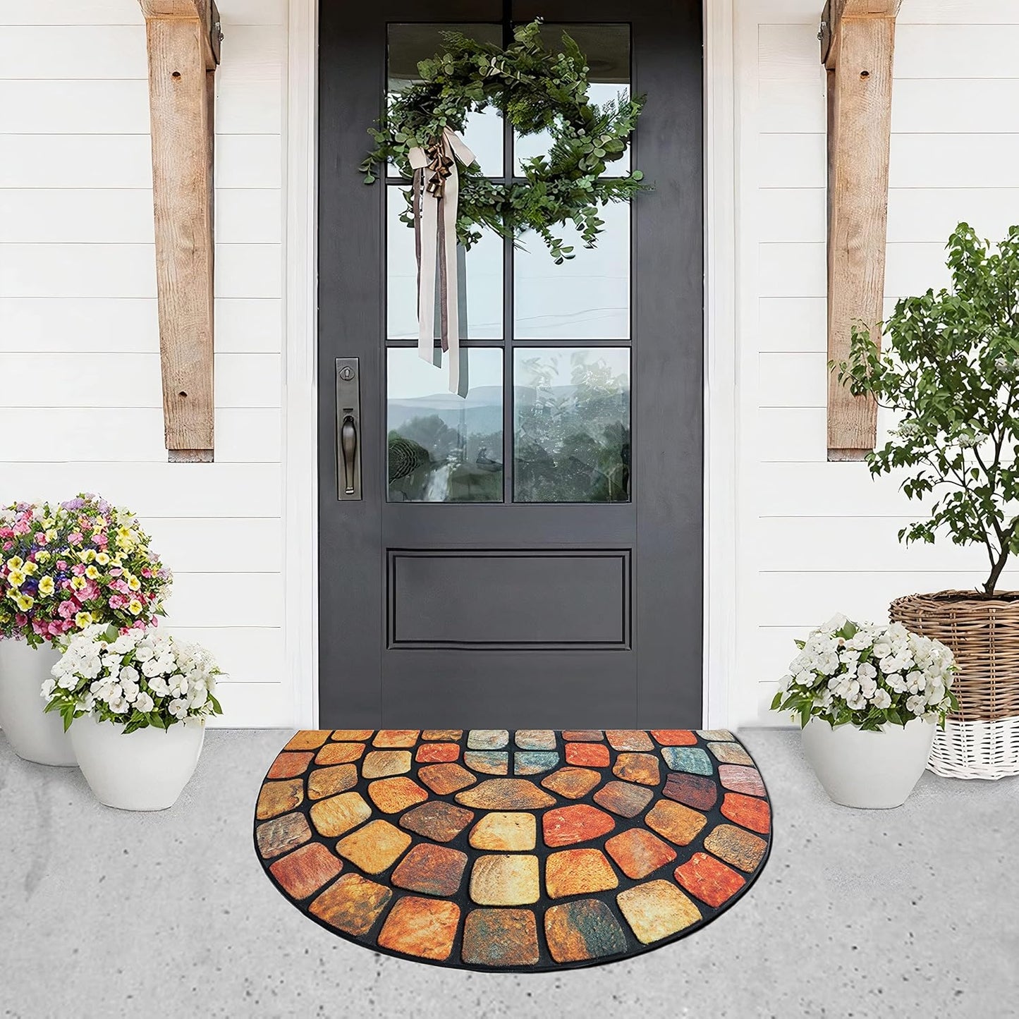 aldorian™-💖Boho Style Semicircular Door Mat - Non Slip Soft Floor Carpet