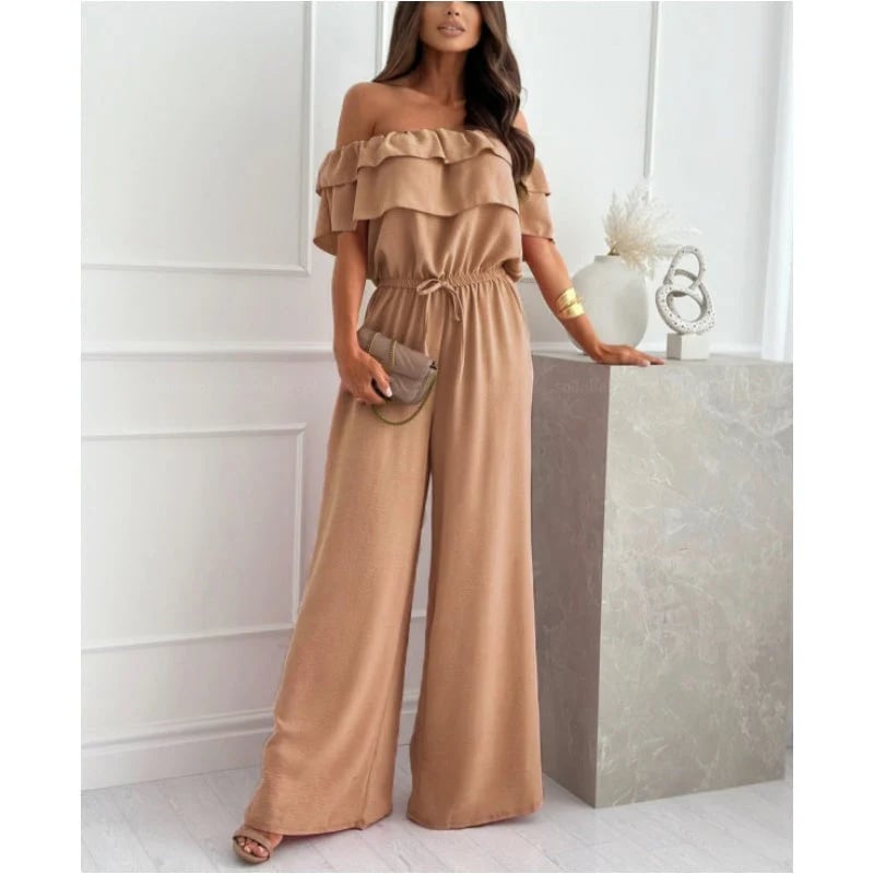aldorian™-🌺Women’s Off Shoulder Ruffle Jumpsuit🍑