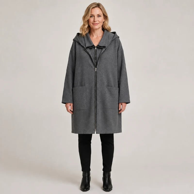 ✨New Arrivals & Special Offers-Women's Hooded Mid-Length Jacket with 2 Zippers