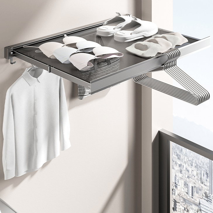 aldorian™-Space Aluminum Foldable Clothes Rack – No Drilling Needed