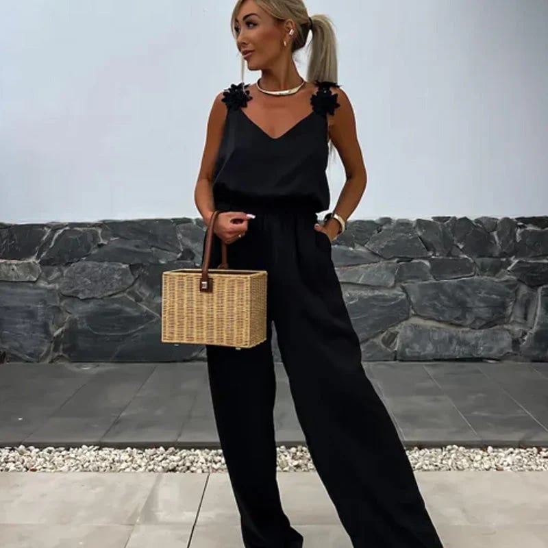 aldorian™-🔥Women's Sleeveless Wide Leg Jumpsuit