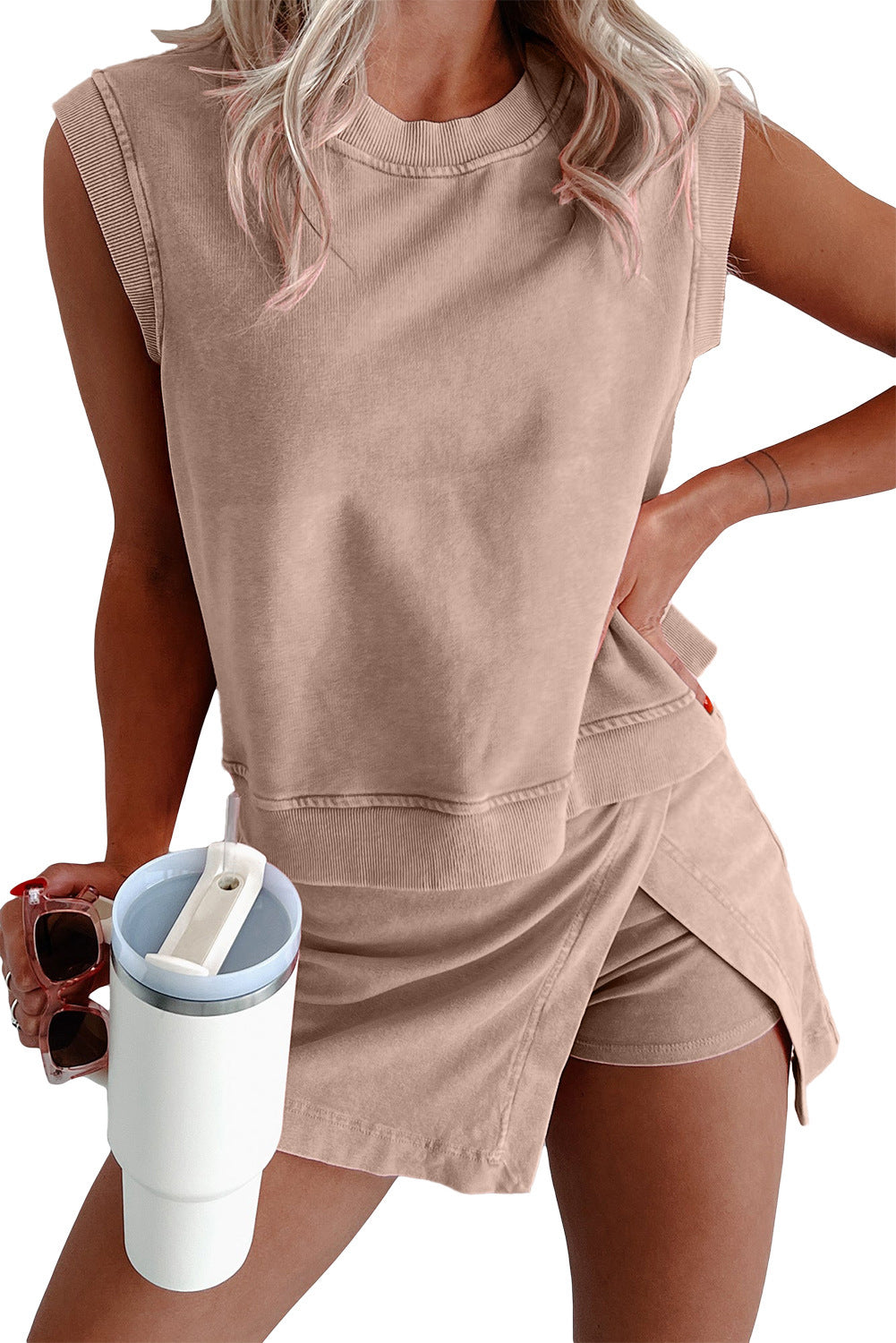 Women’s Tank Top & Slit Skort Set