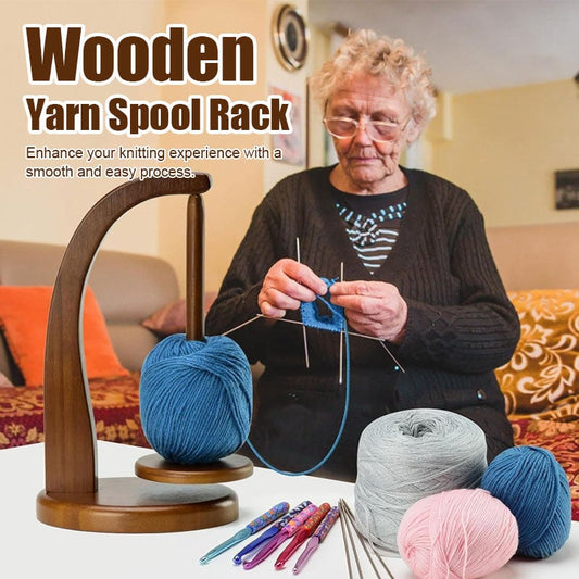 aldorian™-Wooden Yarn Spool Rack | Crochet Gift for Knitting Lovers💕