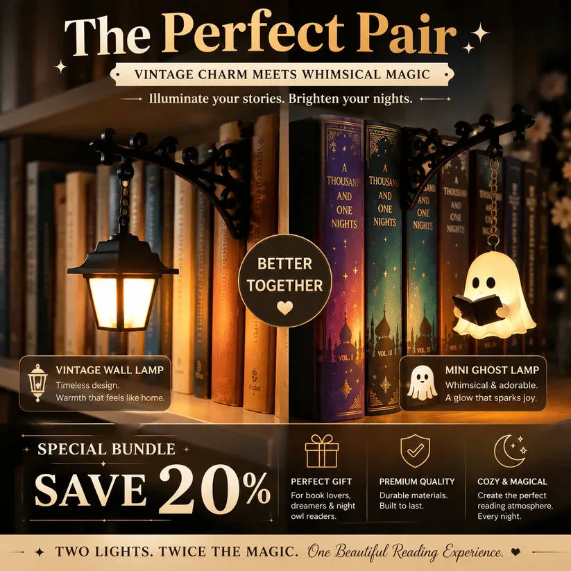 👻Ghost Bookshelf Lamp📚 Create a Comfortable Reading Corner