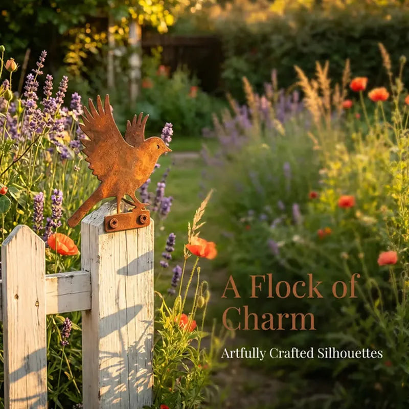 🐦Distressed wrought iron bird-shaped garden decoration🐦