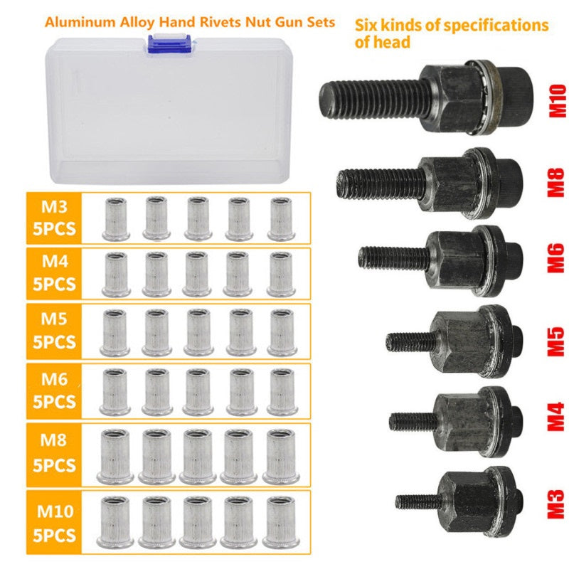 🎉Hot Sale 49% OFF🎉Threaded Insert Nut Rivet Nuts Set with Flat Head