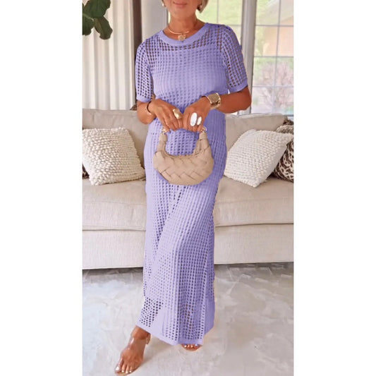 🔥👗Women's Casual Hollow - Out Maxi Dress Set | Boho Vibes✨