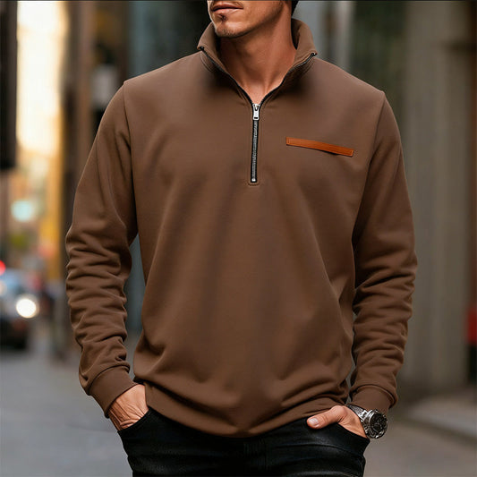 🔥Men's Stylish Half Zip Long Sleeve Tops