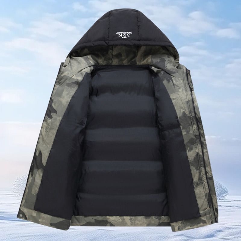 Men’s Stylish Down Cotton Warm Jacket with Hooded