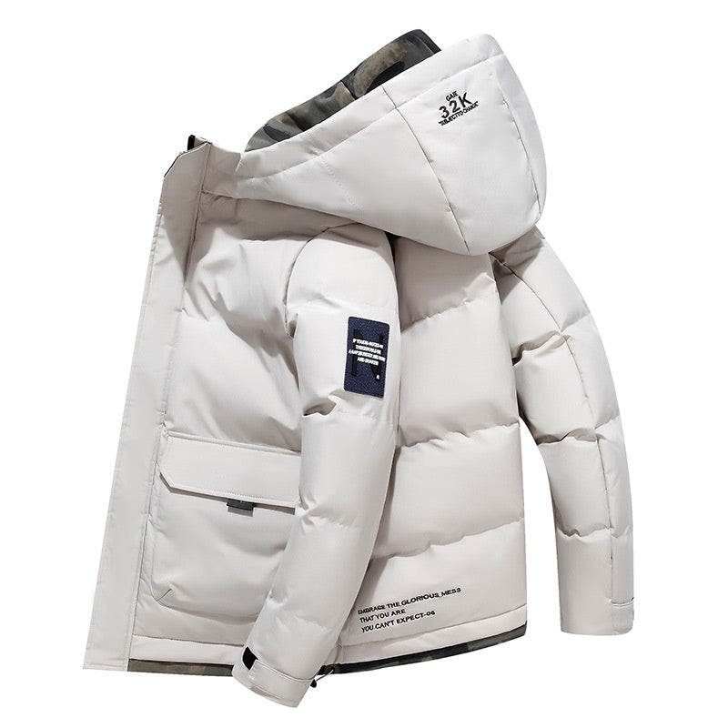 Men’s Stylish Down Cotton Warm Jacket with Hooded