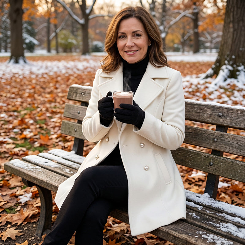 🧥✨ Women's Casual Double-Breasted A-Line Coat – Flattering Fit, Premium Fabric & Versatile Style ⚡