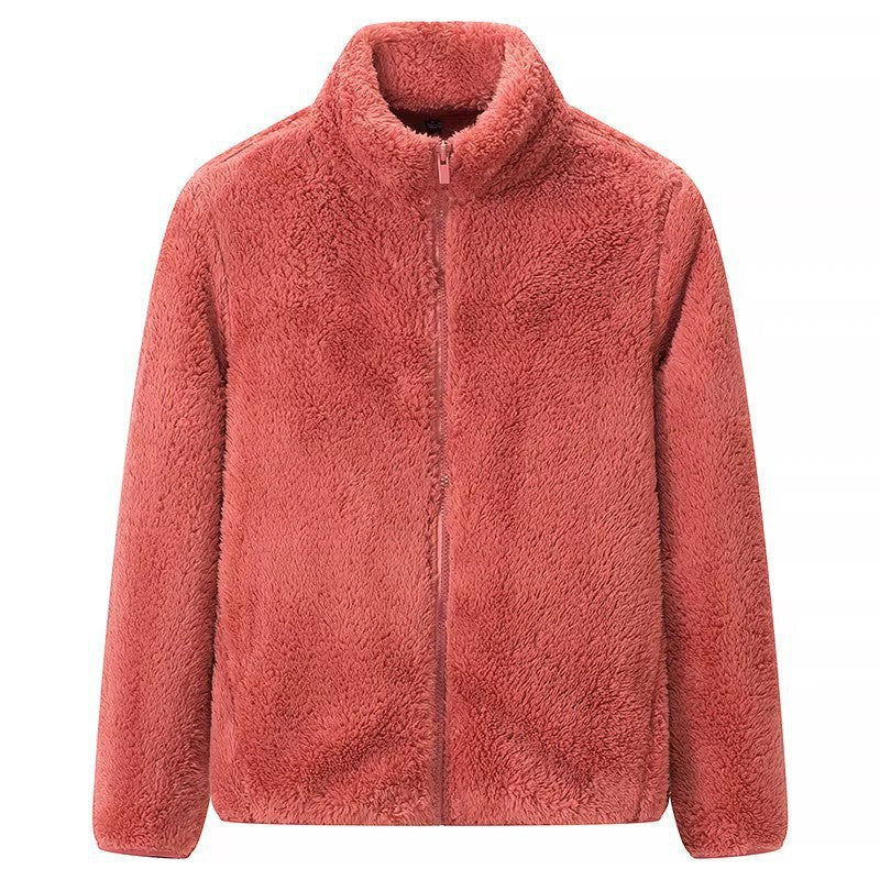Women's Full-Zip Shaggy Jacket with Pockets