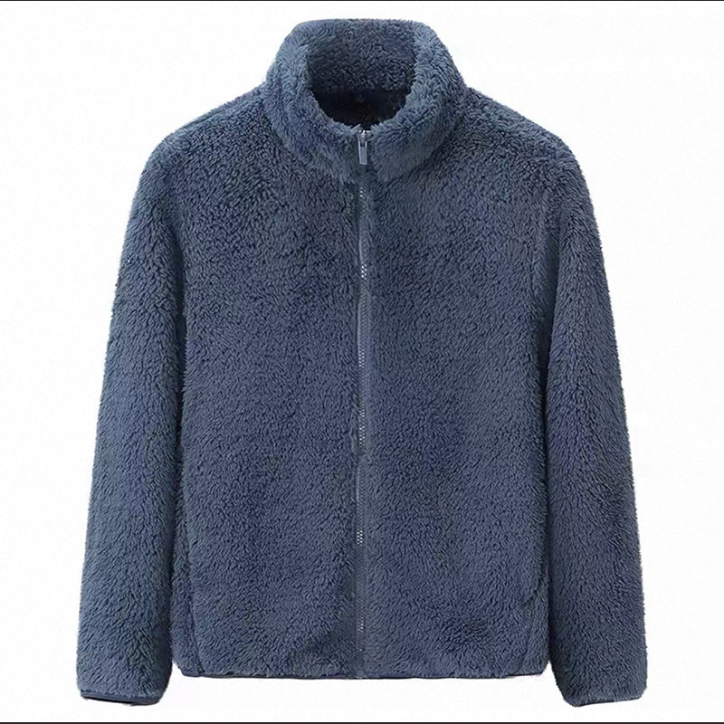 Women's Full-Zip Shaggy Jacket with Pockets