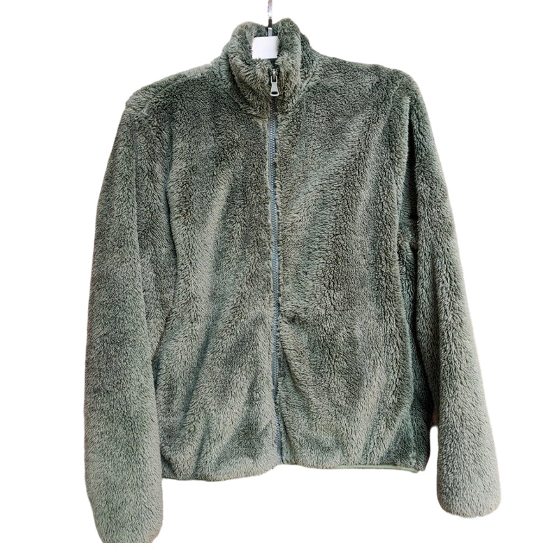 Women's Full-Zip Shaggy Jacket with Pockets