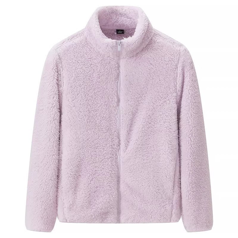 Women's Full-Zip Shaggy Jacket with Pockets
