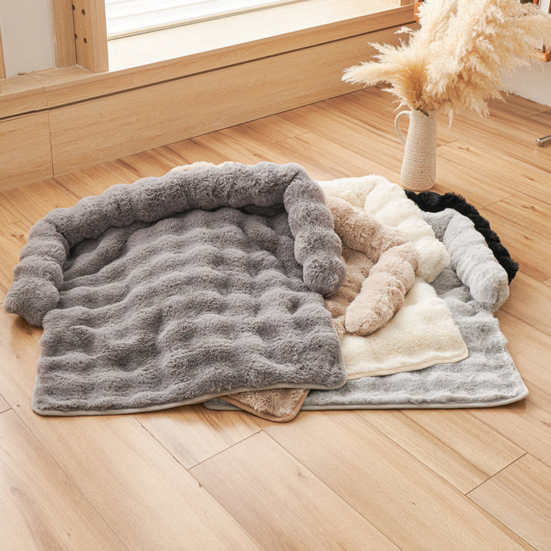 Thickened Warm Non-Slip Pet Bed with Edge