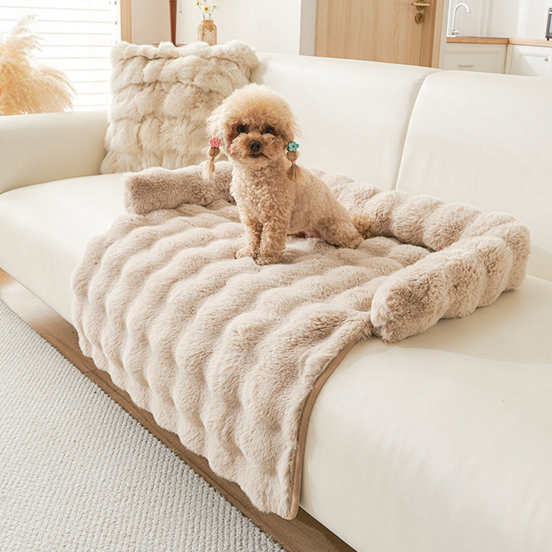 Thickened Warm Non-Slip Pet Bed with Edge
