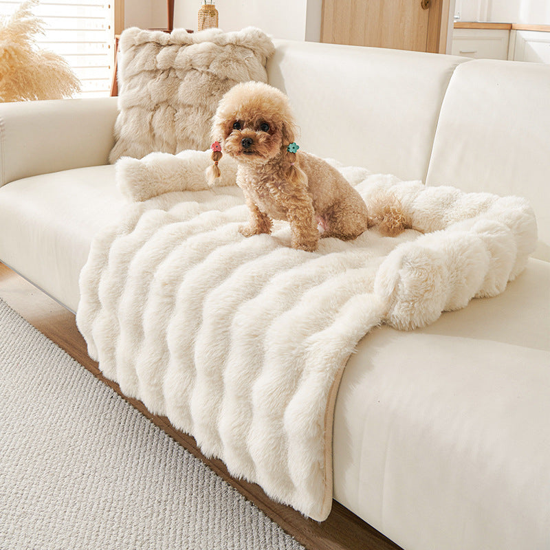 Thickened Warm Non-Slip Pet Bed with Edge