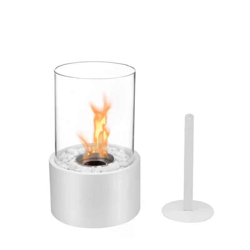 🔥 50% OFF NOW! 🏠 Glass & Metal Tabletop Fireplace – Portable & Smoke-Free – Ethanol burner, cozy ambiance & perfect for indoor or outdoor decor ✨