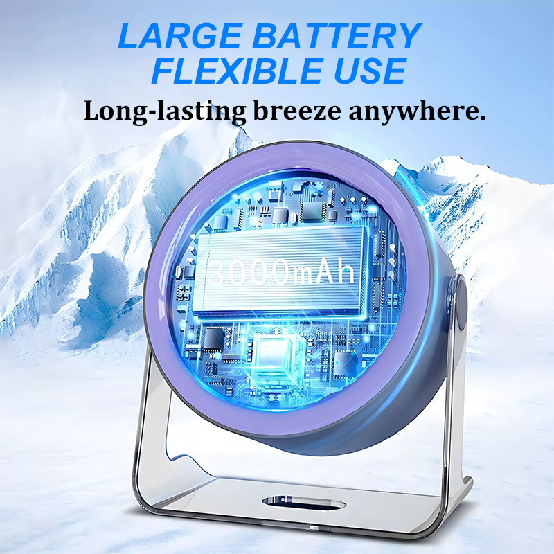 ✨Limited Time 50% OFF--50K+ SOLD🏆2026 Desk Fan – USB Rechargeable with LED Display 📊 | 100 Speeds, 120° Tilt & Full Oscillation ↔️ | Ultra-Quiet for Bedroom 😴, Office 🖥️ & Camping 🏕️